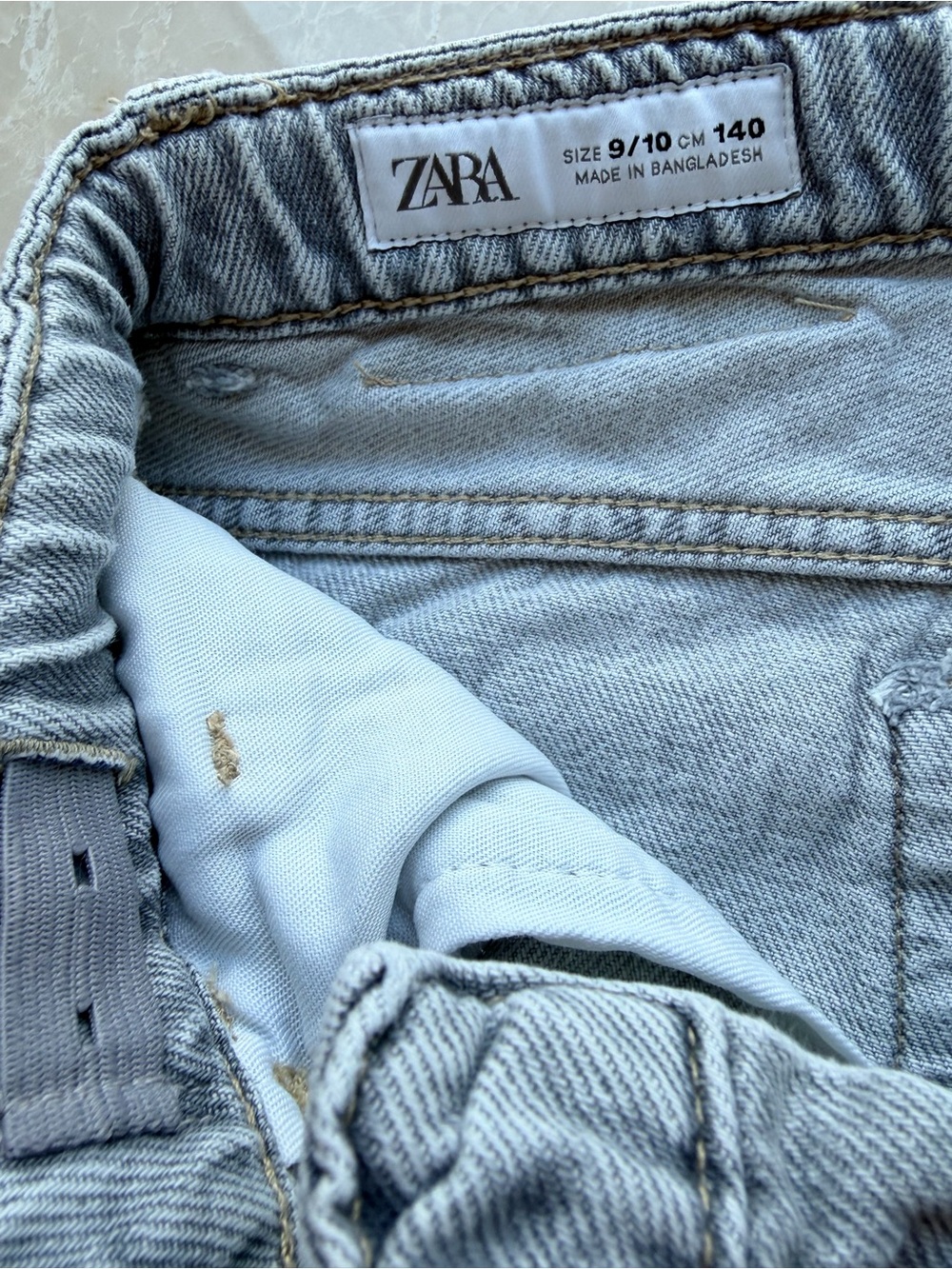 ZARA Jeans Size 9/10 kids , boys, girls, gray color, cotton 100%. - Picture 5 of 13